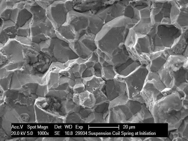 SEM EDX spring fracture face