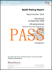 RoHS Testing Report