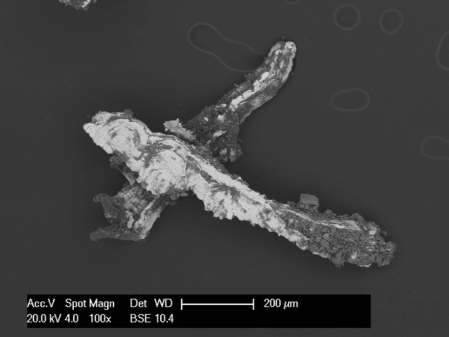 SEM particle agglmetate and pickup