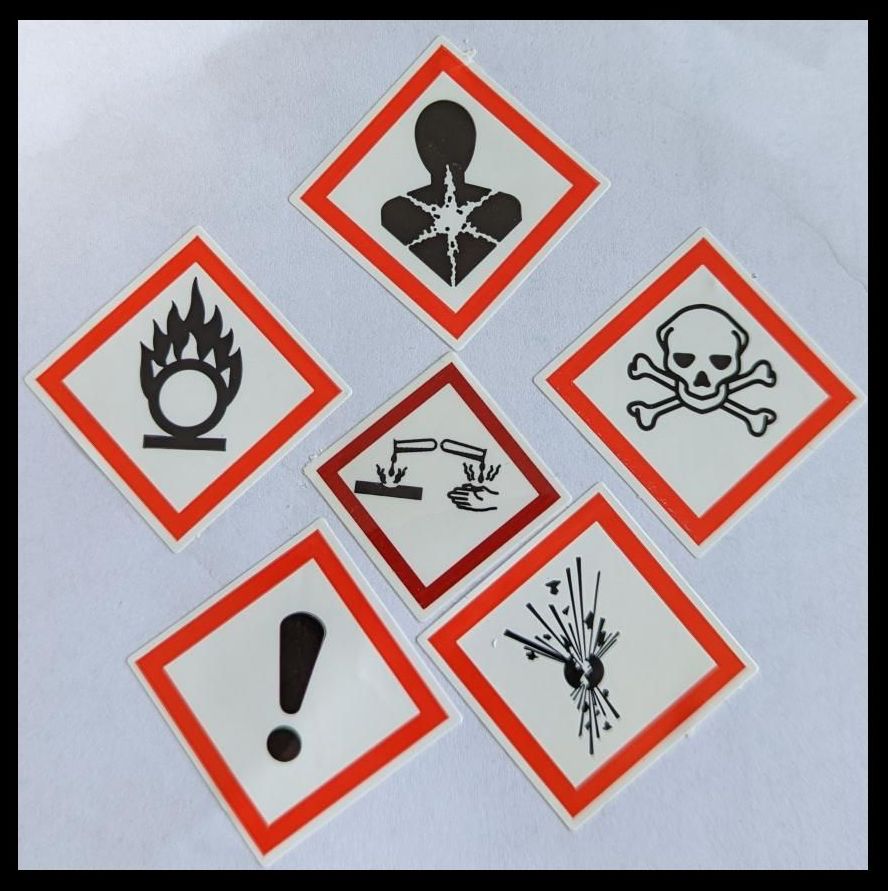 chemical hazard labels