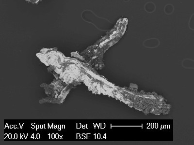 SEM particle agglmetate and pickup